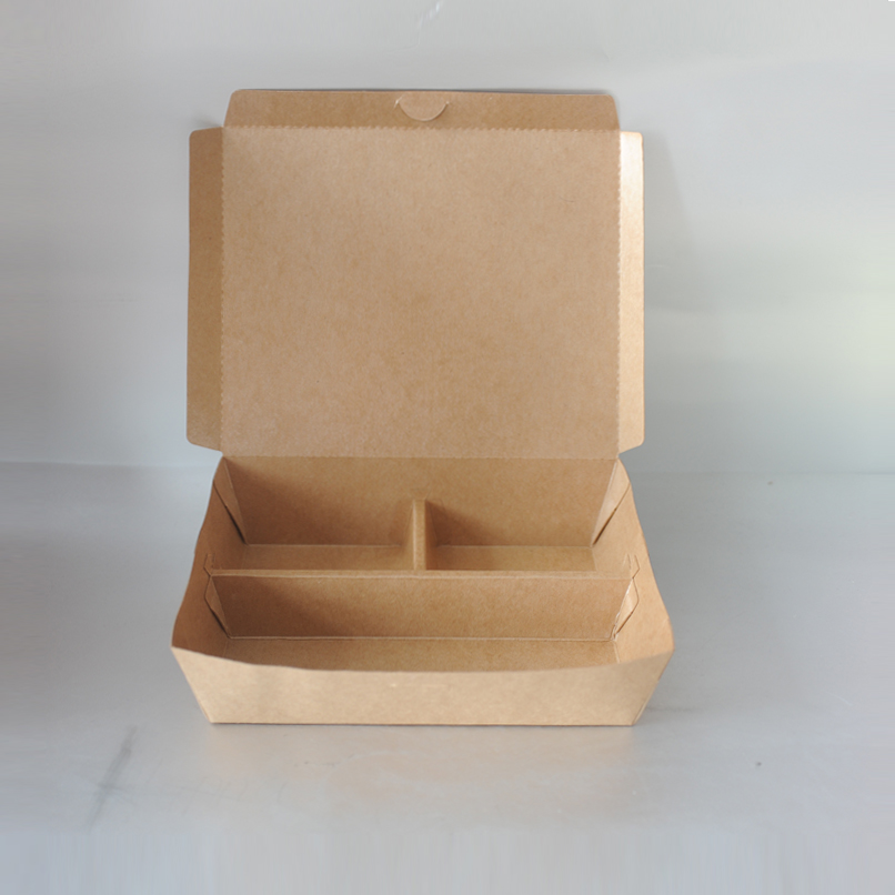 compartment food box kraft  paper